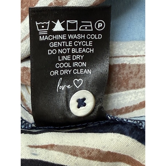 Nic and Zoe Women's Sapphire Shade Blouse Button Front Long Sleeve Size XS - Picture 13 of 13